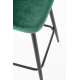 Barstol Massa - flaskegrønn velvet - sorte ben