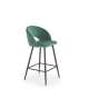Barstol Massa - flaskegrønn velvet - sorte ben
