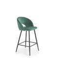 Barstol Massa - flaskegrønn velvet - sorte ben