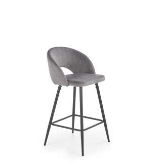 Barstol Massa - marineblå velvet - sorte ben