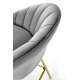 Barstol Agra - grå velvet - gull ben
