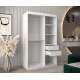 Garderobeskap PROMO T3 120x200 cm - hvit matt - skyvedører - speil