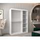Garderobeskap PROMO T3 150x200 cm - hvit matt - skyvedører - speil