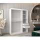 Garderobeskap PROMO T3 150x200 cm - hvit matt - skyvedører - speil