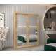 Garderobeskap PROMO T3 150x200 cm - eik sonoma - skyvedører - speil