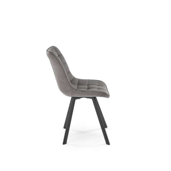 Stol Solit - gråbrun stoff - sorte ben