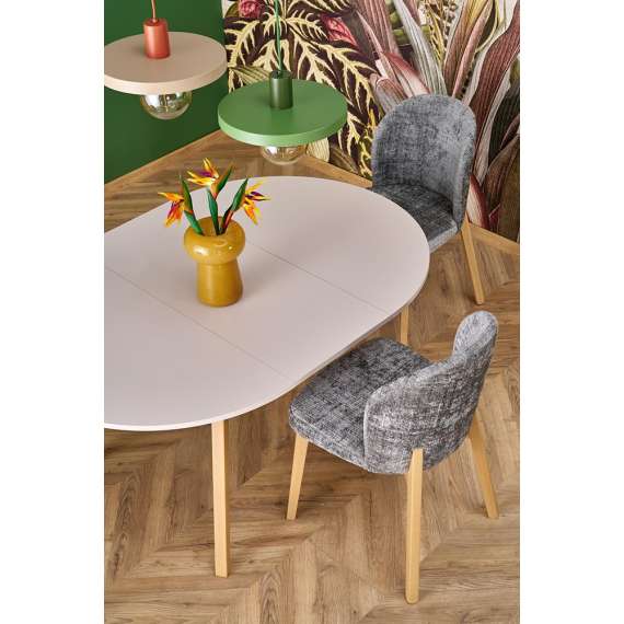 Spisebord Ruben Ø102 cm - cashmere - eik ben