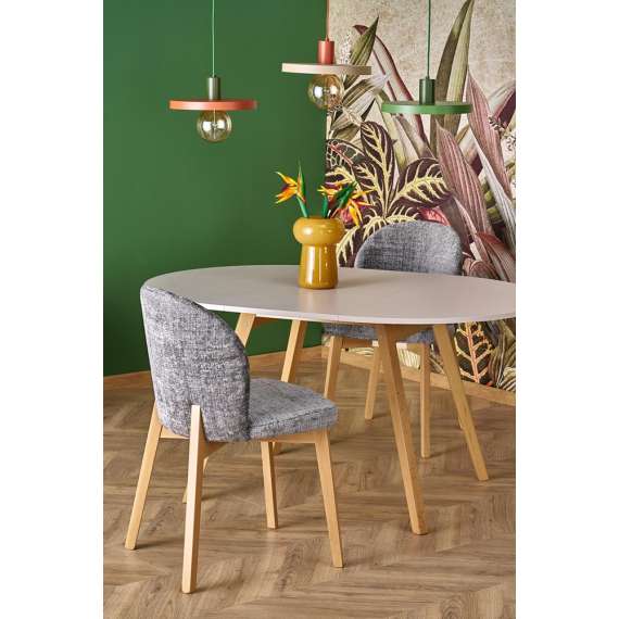 Spisebord Ruben Ø102 cm - cashmere - eik ben