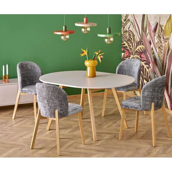 Spisebord Ruben Ø102 cm - cashmere - eik ben