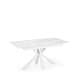 Spisebord VIVALDI 160-200 cm - hvit marmor imitasjon - metal ben