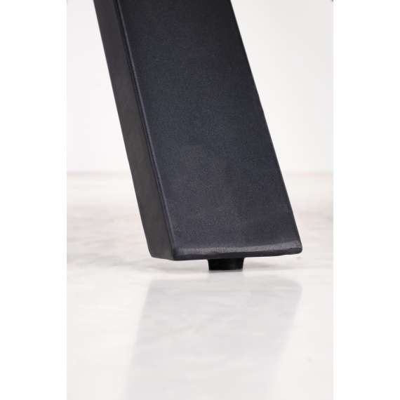 Spisebord PLATAN 140-180 cm - hvit marmor imitasjon - metal ben