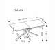 Spisebord PLATAN 140-180 cm - hvit marmor imitasjon - metal ben