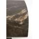 Spisebord ARMANI 165-241 cm - svart marmor imitasjon - metal ben