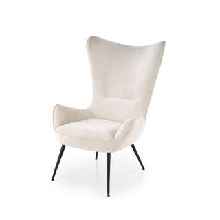 Lenestol JUKON - crem - svart metall ben