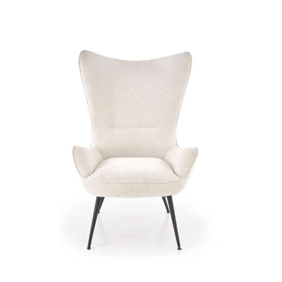 Lenestol JUKON - crem - svart metall ben