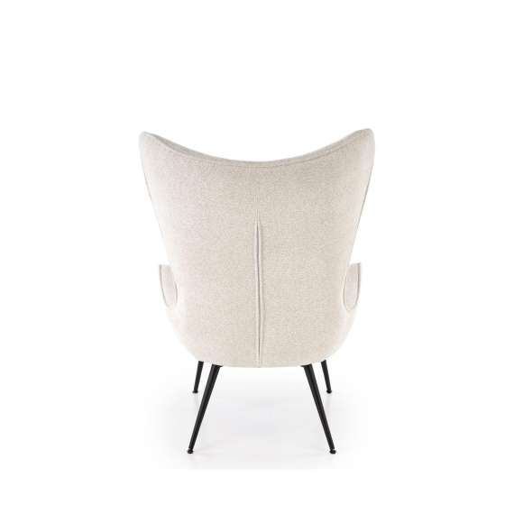 Lenestol JUKON - crem - svart metall ben