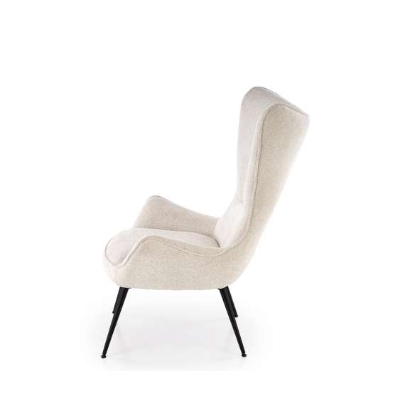 Lenestol JUKON - crem - svart metall ben