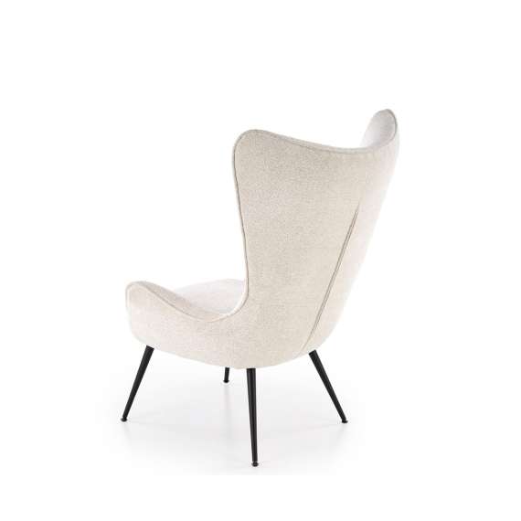 Lenestol JUKON - crem - svart metall ben