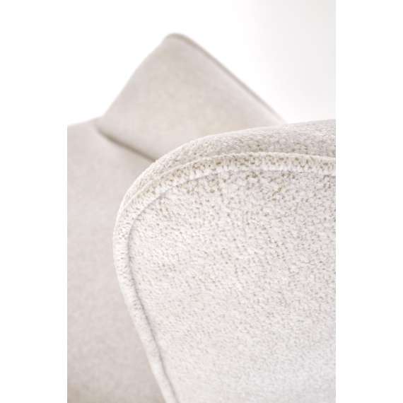 Lenestol JUKON - crem - svart metall ben