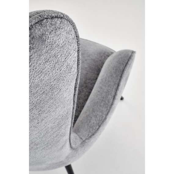 Lenestol JUKON - grå - svart metall ben