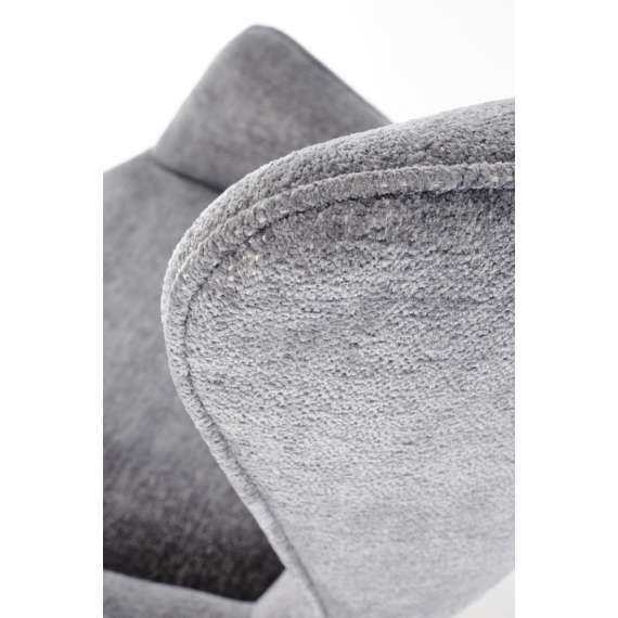 Lenestol JUKON - grå - svart metall ben