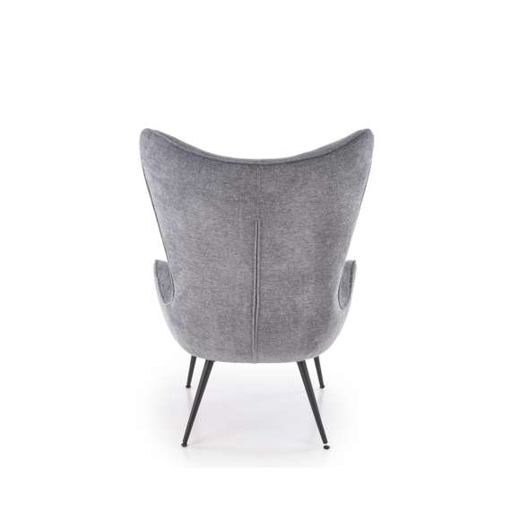 Lenestol JUKON - grå - svart metall ben