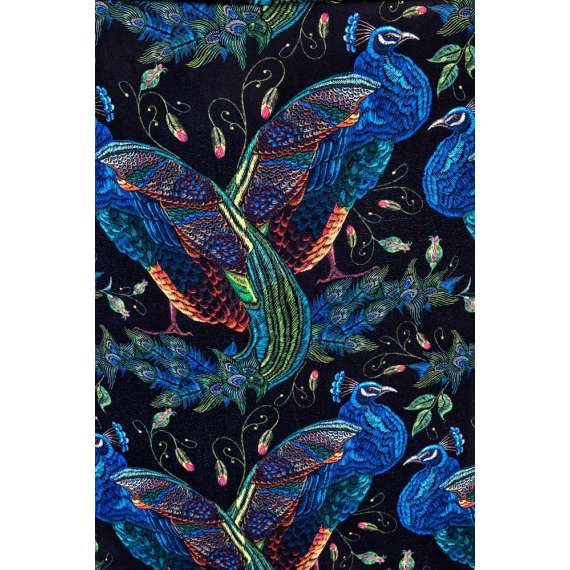 Lenestol PAGONI - svart velvet - svart tre bein