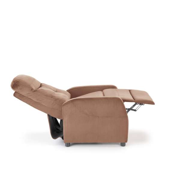 Lenestol FELIPE 2 - reclinerfunksjon - beige velvet