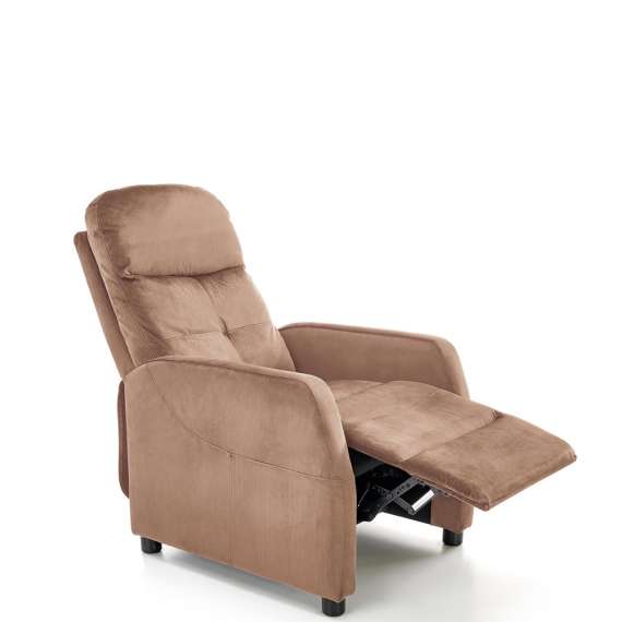 Lenestol FELIPE 2 - reclinerfunksjon - beige velvet