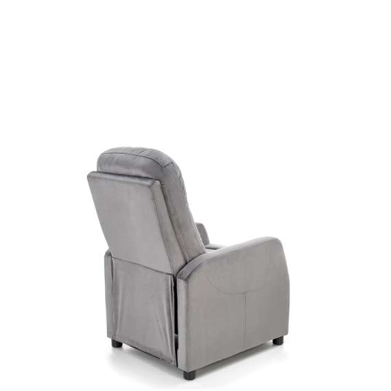 Lenestol FELIPE 2 - reclinerfunksjon - grå velvet