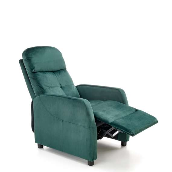 Lenestol FELIPE 2 - reclinerfunksjon - flaskegrønn velvet