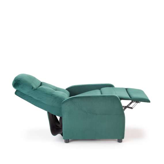 Lenestol FELIPE 2 - reclinerfunksjon - flaskegrønn velvet