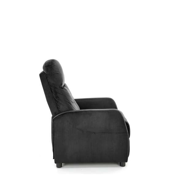 Lenestol FELIPE 2 - reclinerfunksjon - svart velvet