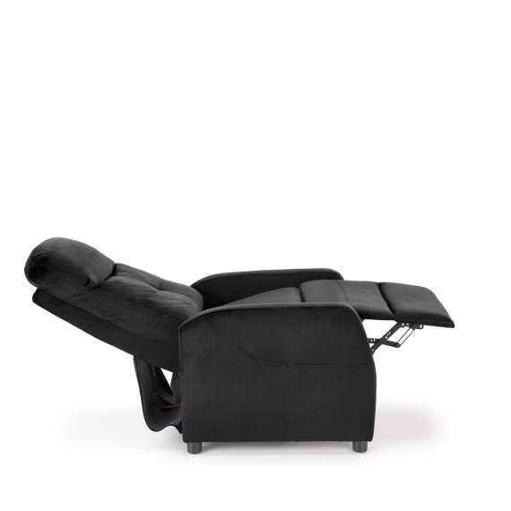 Lenestol FELIPE 2 - reclinerfunksjon - svart velvet