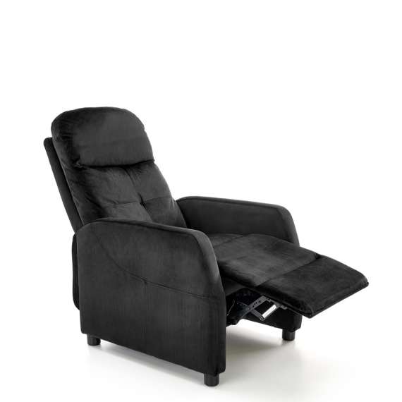 Lenestol FELIPE 2 - reclinerfunksjon - svart velvet