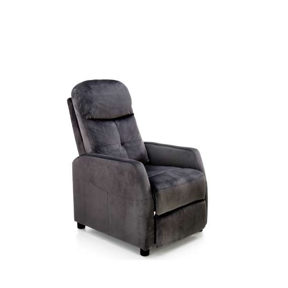 Lenestol FELIPE 2 - reclinerfunksjon - svart velvet