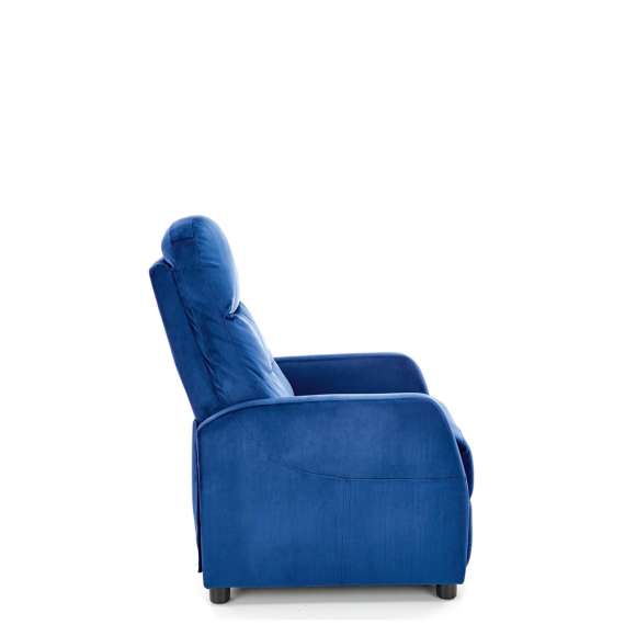 Lenestol FELIPE 2 - reclinerfunksjon - marineblå velvet