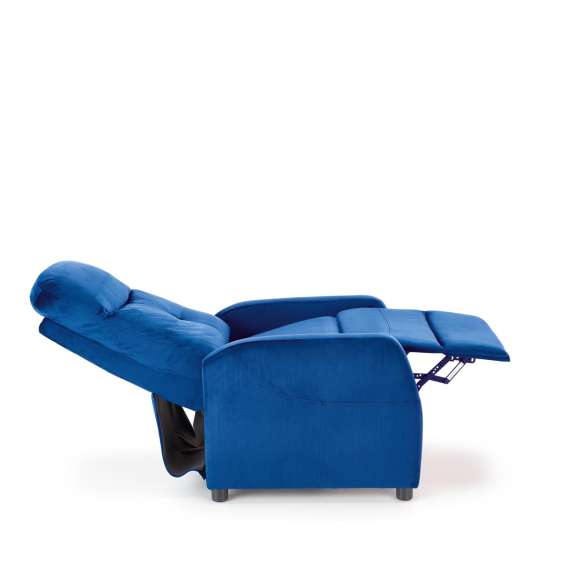 Lenestol FELIPE 2 - reclinerfunksjon - marineblå velvet