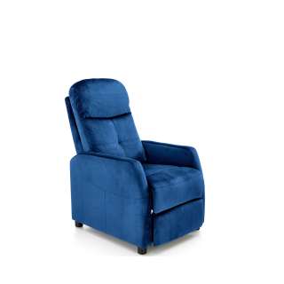 Lenestol FELIPE 2 - reclinerfunksjon - marineblå velvet
