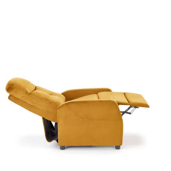 Lenestol FELIPE 2 - reclinerfunksjon - sannepsgul velvet