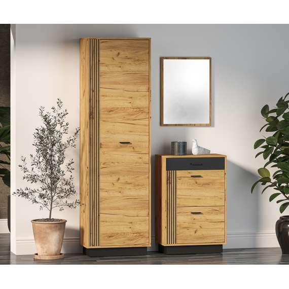 Entresett VASCO 01 - eik craft- svart detaljer