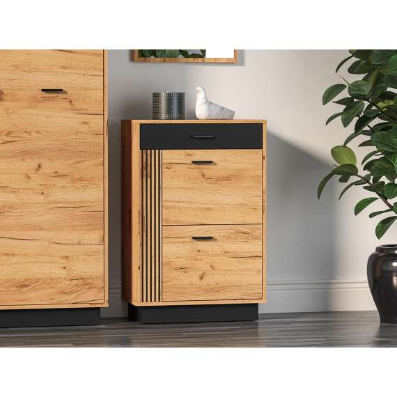 Entresett VASCO 01 - eik craft- svart detaljer