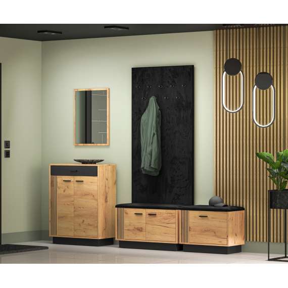 Entresett VASCO 02 - eik craft- svart detaljer