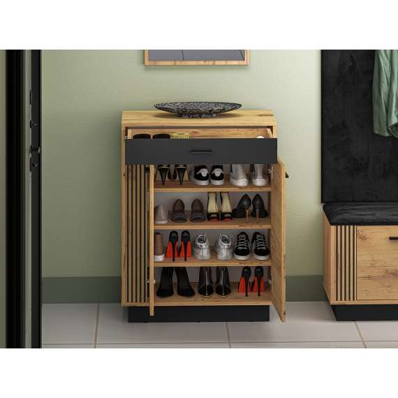 Entresett VASCO 02 - eik craft- svart detaljer