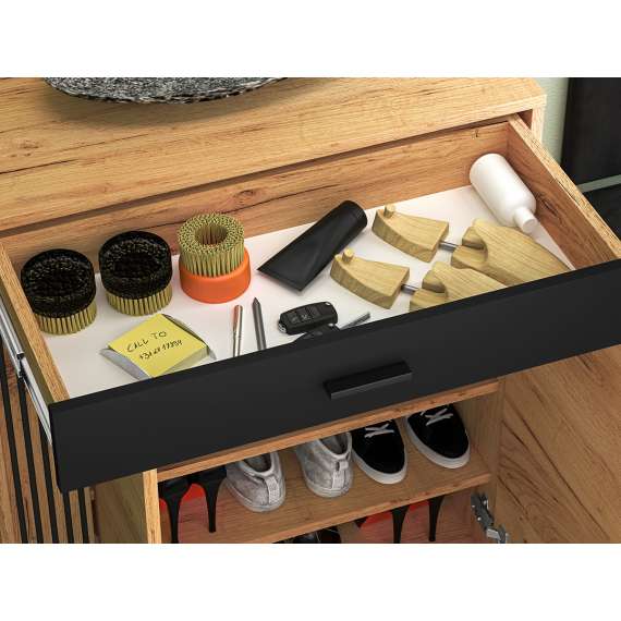 Entresett VASCO 02 - eik craft- svart detaljer