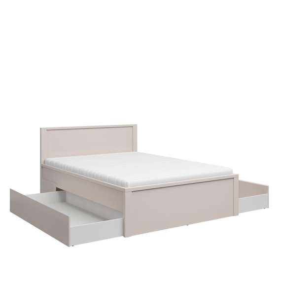 Seng KASPIAN 160x200 cm - cashmere - 2 skuffer