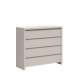 Kommode KASPIAN 105x92 cm - cashmere - 4 skuffer