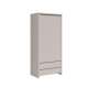 Garderobeskap KASPIAN 90x200 cm - cashmere - 2 dører - 2 skuffer