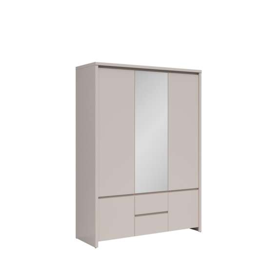 Garderobeskap KASPIAN 154x200 cm - cashmere - 5 dører - 2 skuffer