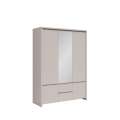 Garderobeskap KASPIAN 154x200 cm - cashmere - 5 dører - 2 skuffer